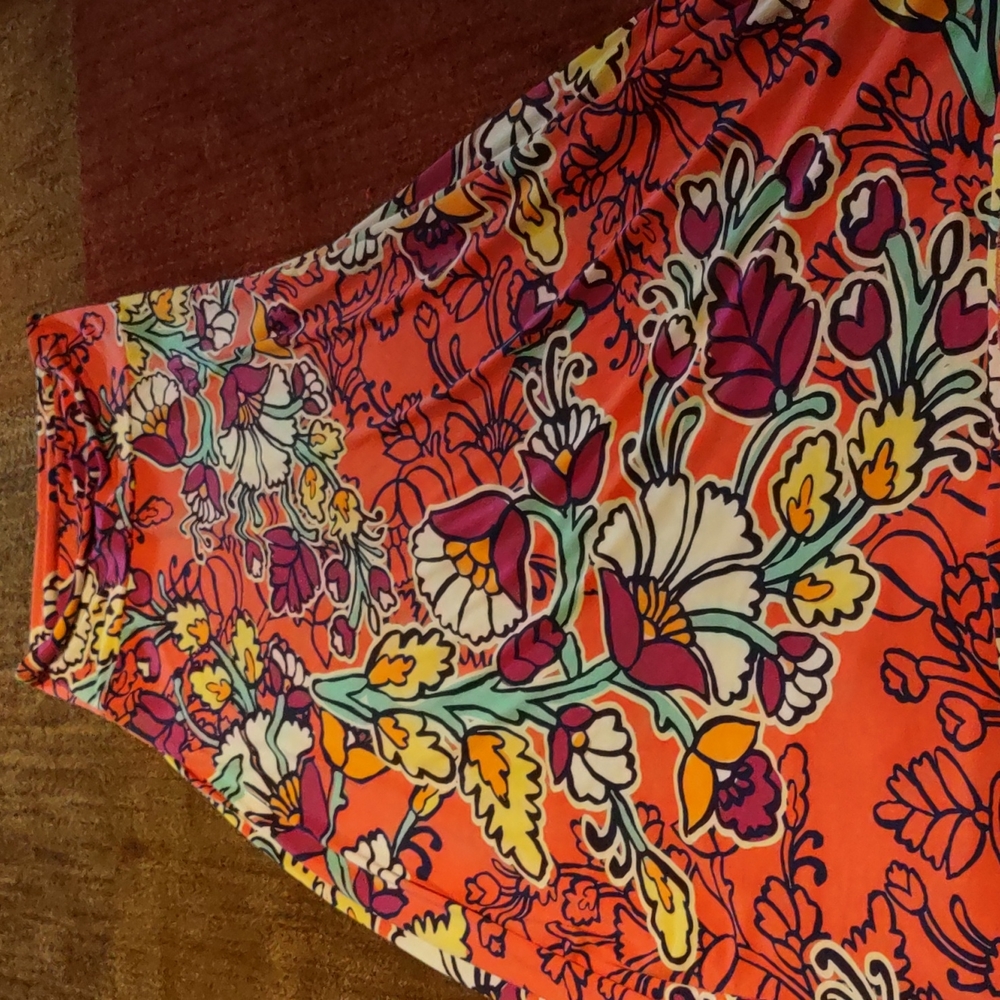 Tropical floral maxi skirt